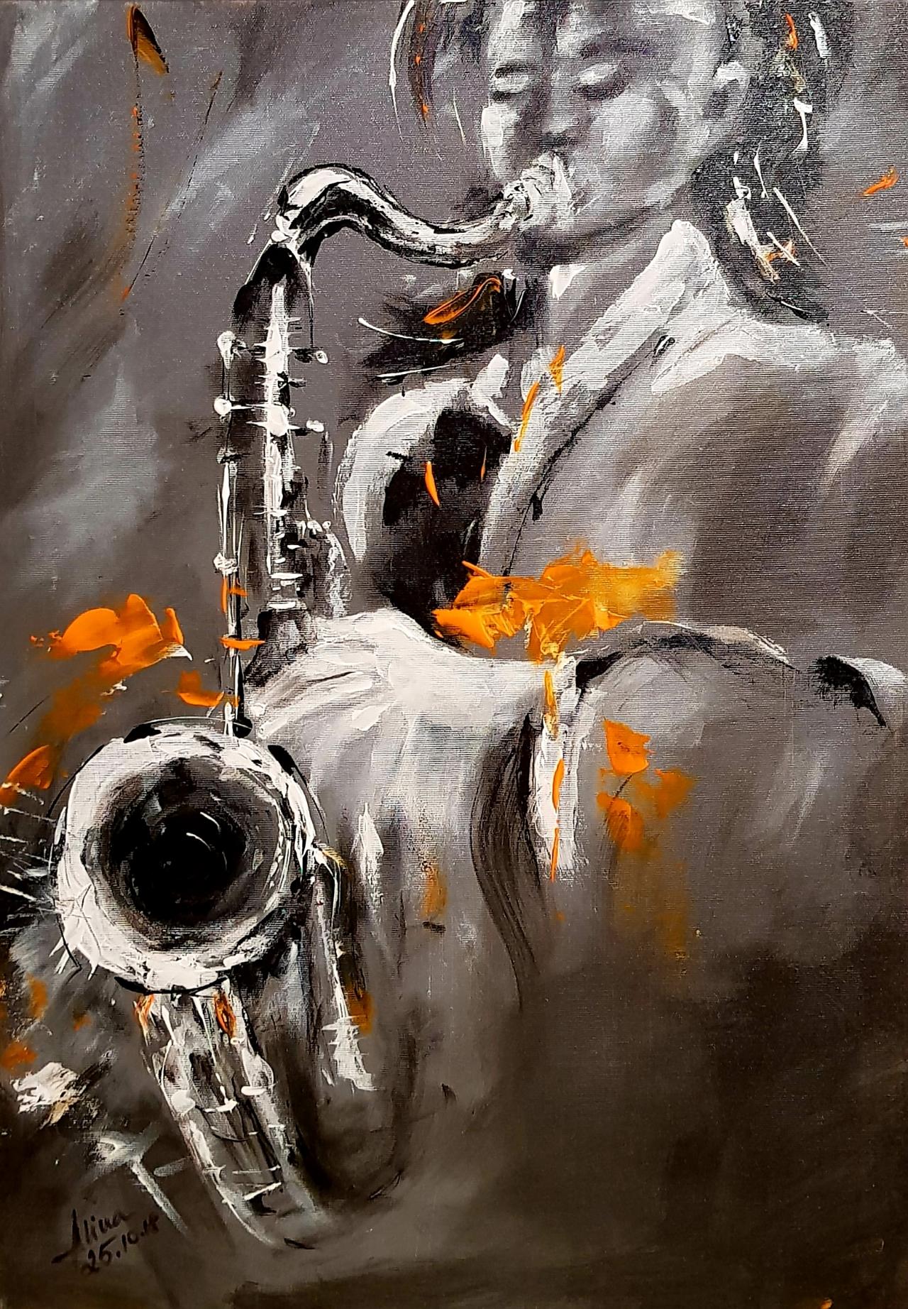 ArteDiAlina.com painting: do you like jazz???